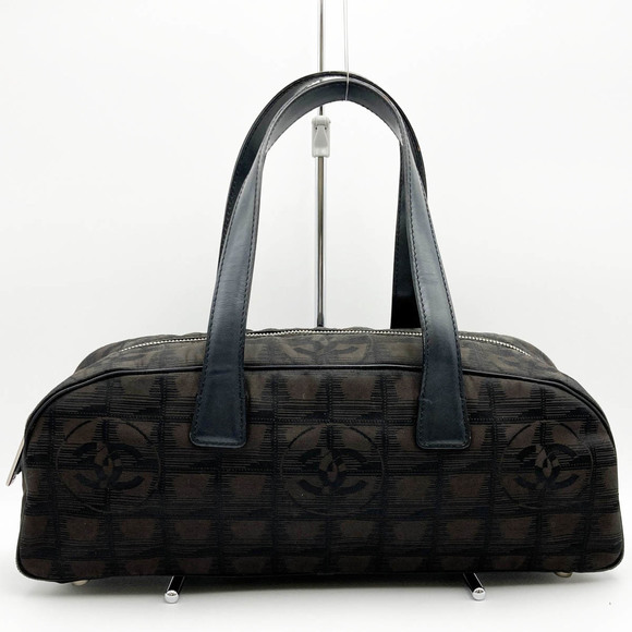 Chanel Black Travel Brown Handbag Nylon New Line - Picture 1 of 1